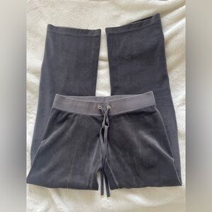 Vintage Y2K Grey Velour Juicy Couture Sweatpants